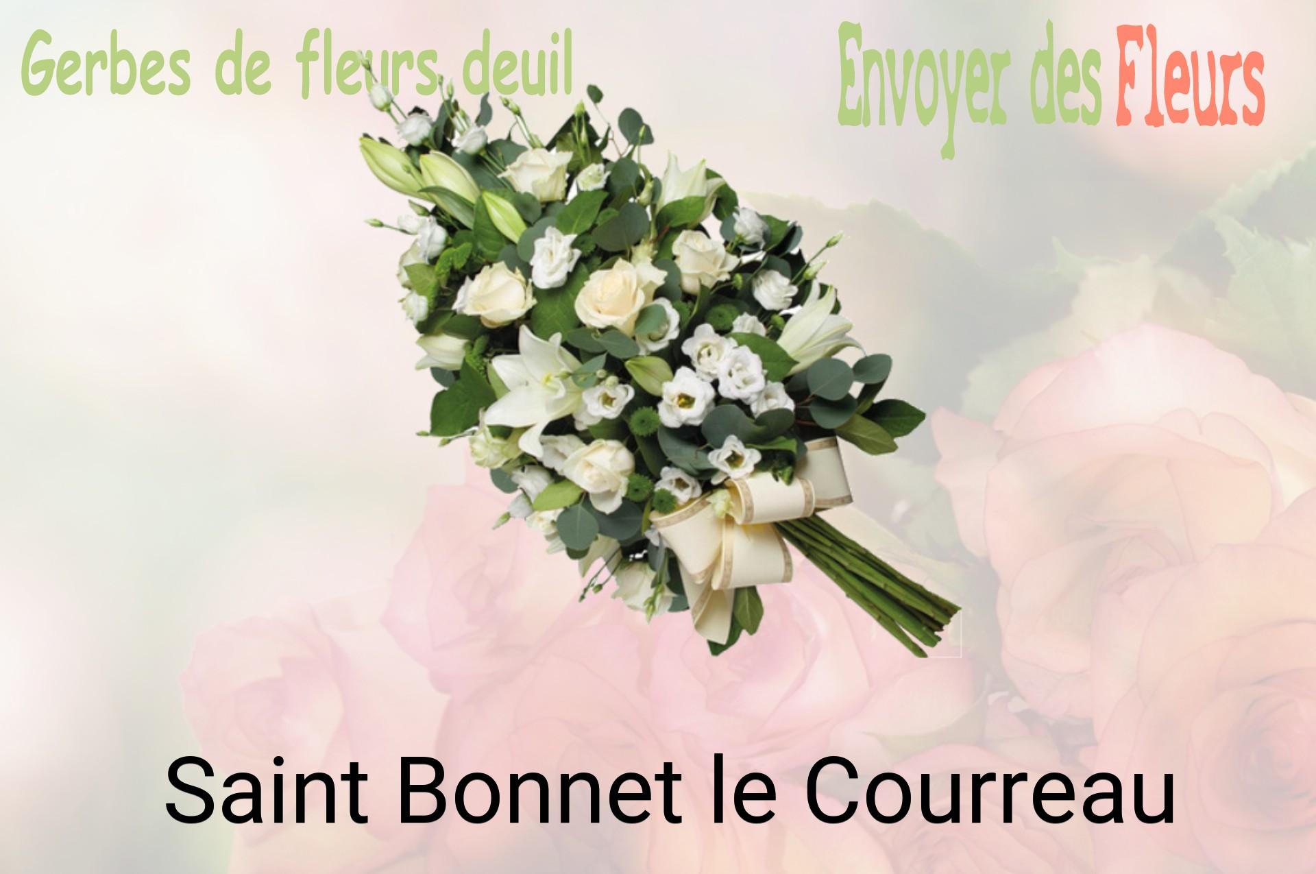 Gerbe de fleurs de deuil livrée à Saint-Bonnet-le-Courreau